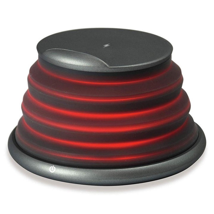 Conceptronic GORGON02G Cargador Inalámbrico 10W Gris con Base Plegable y LED
