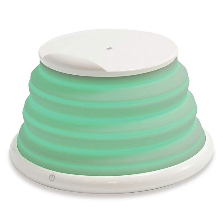 Conceptronic GORGON02W Cargador Inalámbrico 10W Blanco con Base Plegable y LED