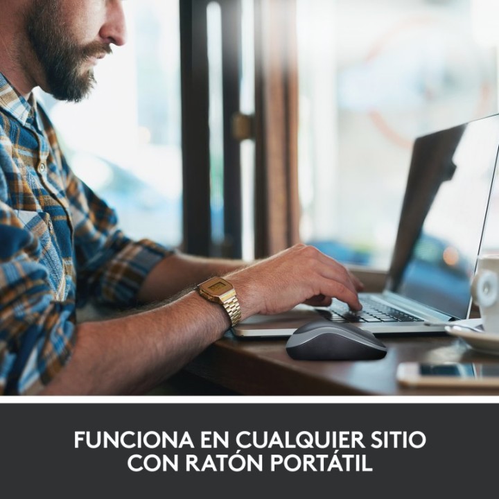 Logitech M185 Ratón Inalámbrico 1000DPI Rojo