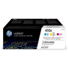 HP LaserJet 410X Pack 3 Tóner Original Alta Capacidad Cian/Magenta/Amarillo