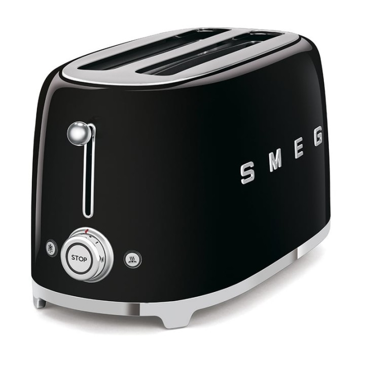 Smeg TSF02BLEU Tostadora 2 Ranuras Largas 1500W Negra