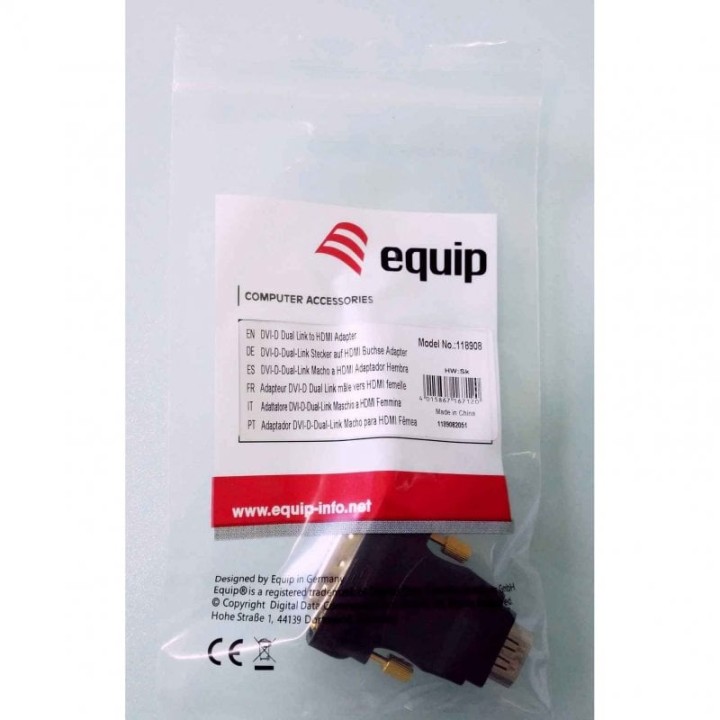 Equip Adaptador DVI-D Macho a HDMI Hembra