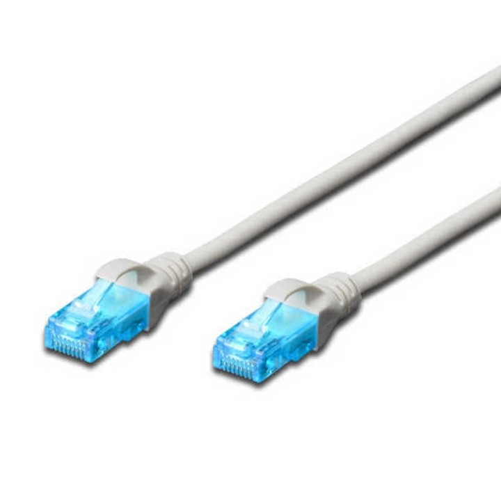 Digitus Cable de Red RJ45 U/UTP Cobre Cat.5e 1m Gris