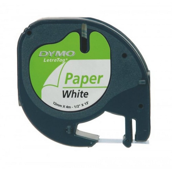 Dymo Letratag S0721510 Cinta Autoadhesiva 12mm Blanca