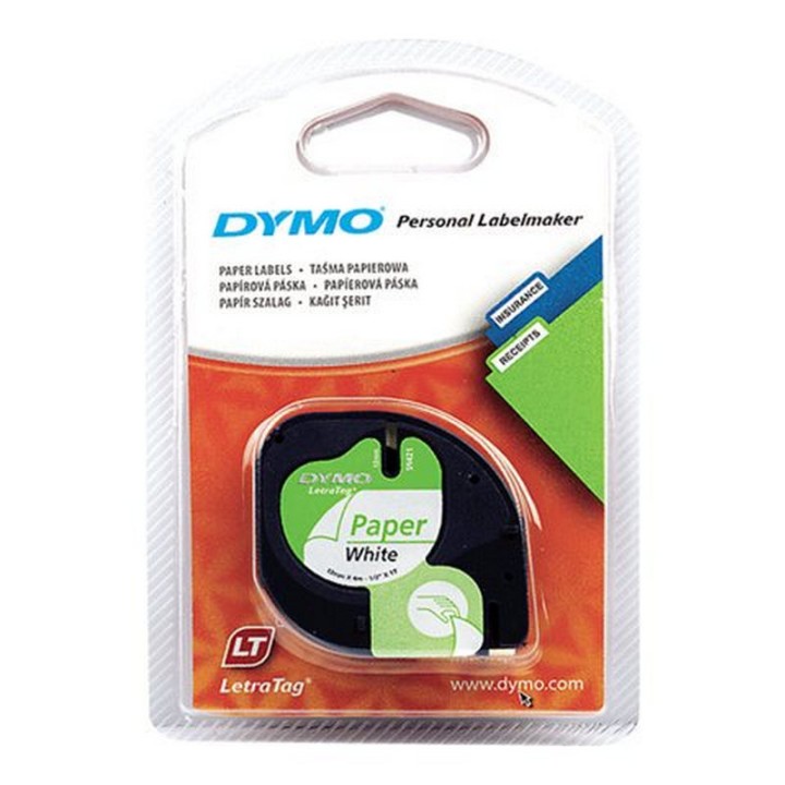 Dymo Letratag S0721510 Cinta Autoadhesiva 12mm Blanca