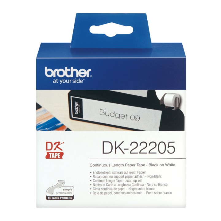 Cinta de Papel Continua BROTHER 62mm 30.48m (DK-22205)