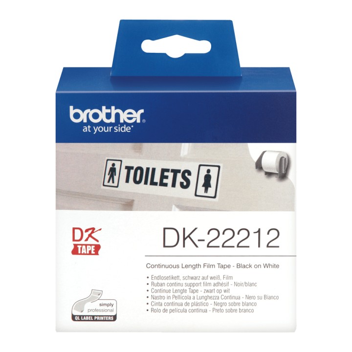 Cinta de Película Plástica BROTHER Blanca (DK-22212)