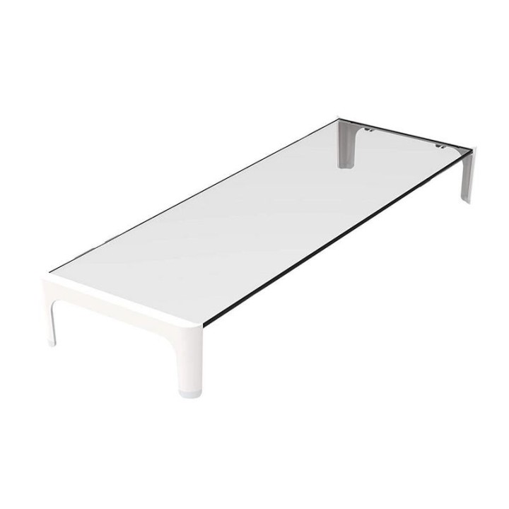 Approx APPSRISERW Soporte Elevador de Cristal para Monitor Blanco