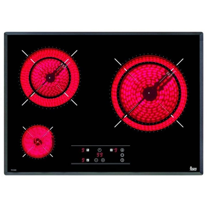 Teka TR 5300 Placa Vitrocerámica 3 Zonas Biselada Negra