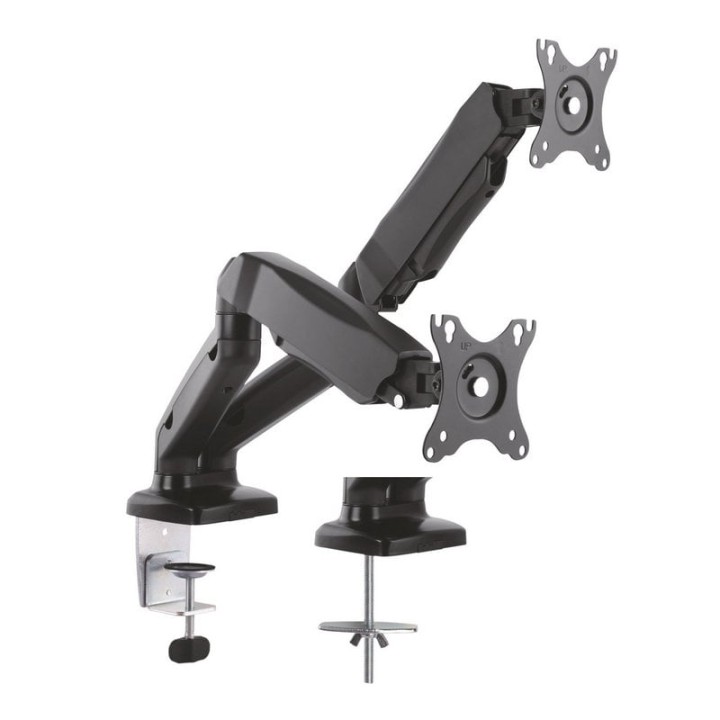 Aisens DT27TSR-045 Soporte de Mesa Doble para Monitor de 13" a 27" VESA 100x100 Máx 6.5kg