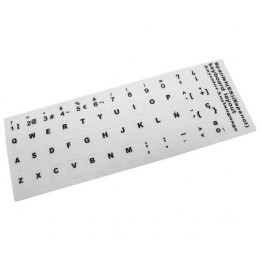 Etiquetas Adhesivas Blancas para Convertir Teclado en Idioma Castellano