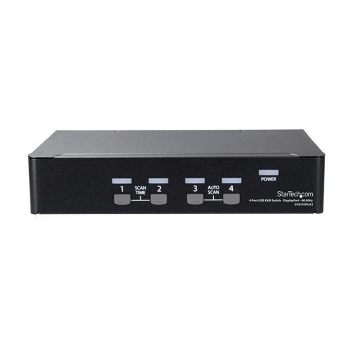 Startech Switch KVM de 4 Puertos DisplayPort con Resolución de 4K a 60Hz