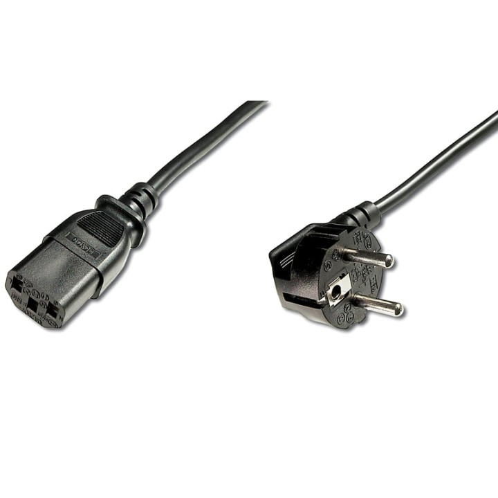 Digitus Cable de Alimentación Schuko/C13 1.2m Negro