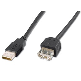 Digitus Cable Extensor USB 2.0 Apantallado 3m Negro