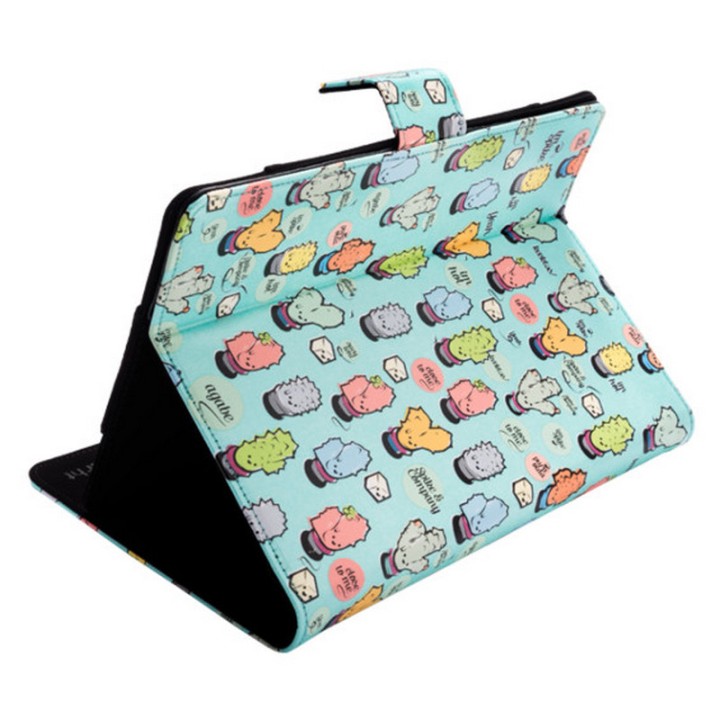 SilverHT Funda Universal Rotatory 360 Cactoos Green Metal para Tablets de 9" - 10.1"