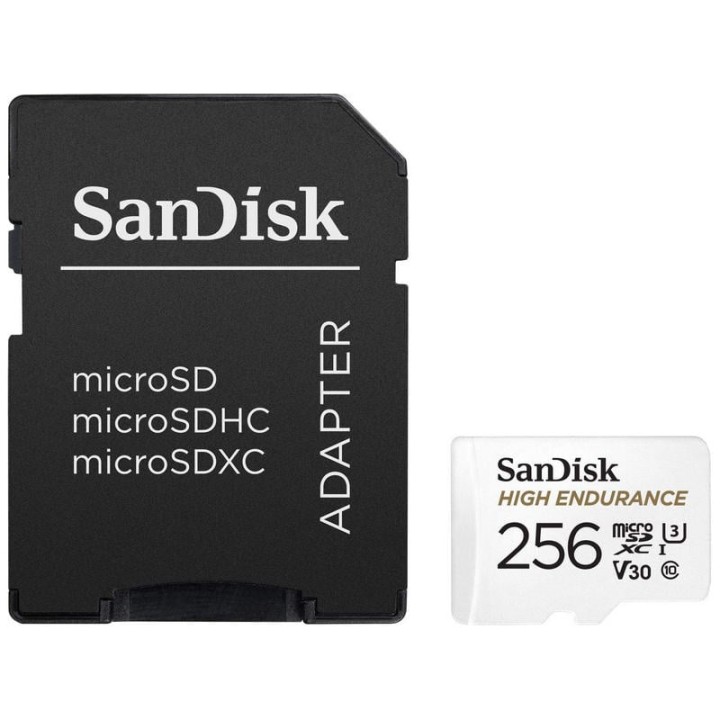 SanDisk High Endurance MicroSDHC 256GB Clase 10 U3 V30 UHS-I + Adaptador SD