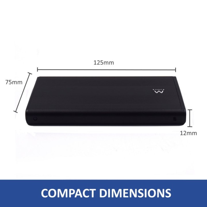 Ewent Carcasa de Aluminio para Disco Duro Sata 2.5" USB 2.0