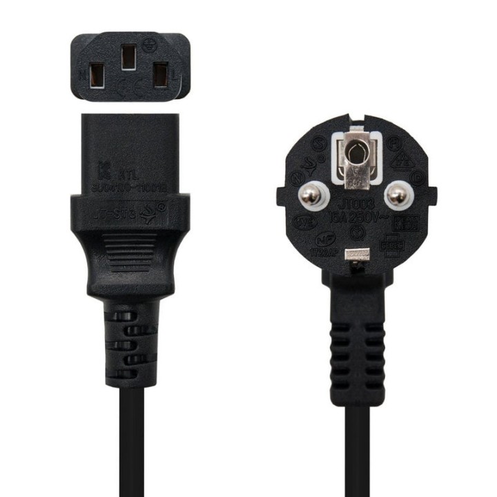 Nanocable Cable de Alimentación CPU CEE7 Macho/C14 Macho 10m Negro