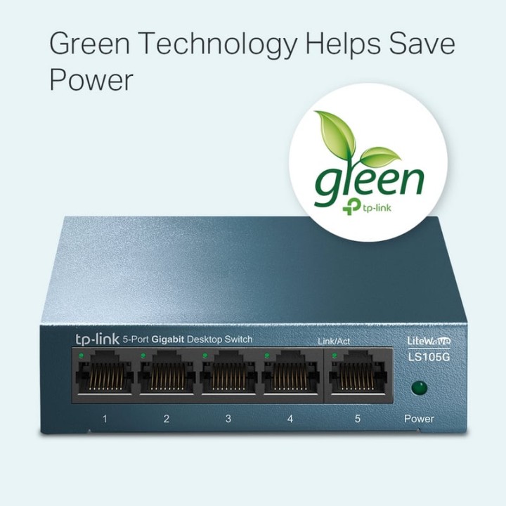 TP-Link LS105G Switch 5 Puertos Gigabit 10/100/1000 Mbps Metálico No Administrado