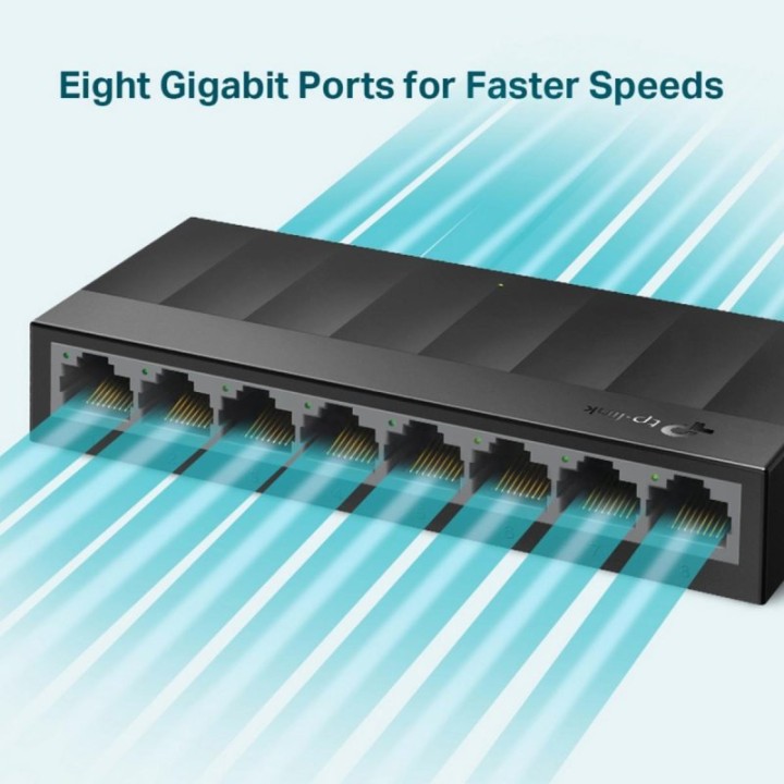 TP-Link LS1008G Switch 8 Puertos Gigabit 10/100/1000 Mbps No Administrado Plug&Play