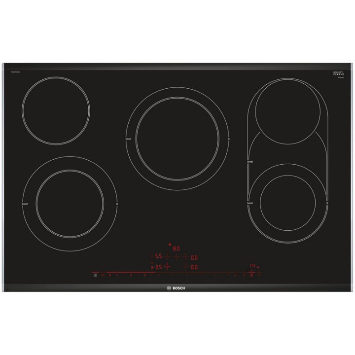 Bosch PKM875DP1D Placa Vitrocerámica 5 Zonas 80cm Negra/Inox