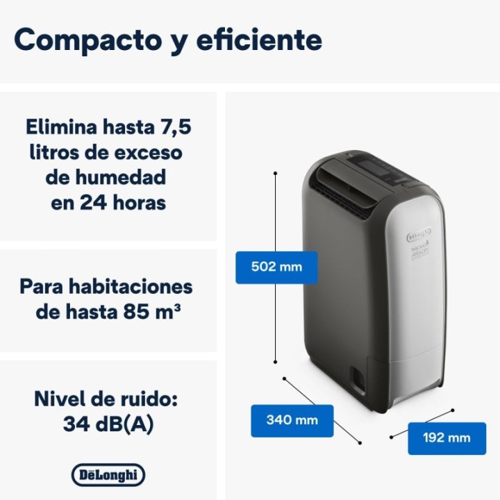 DeLonghi AriaDry Light DNS80 Deshumidificador 2.8L