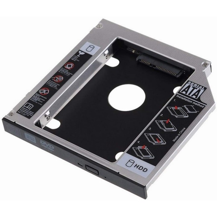 Ewent Caja de Montaje para Disco Duro SSD en Bahía Óptica 12.7mm
