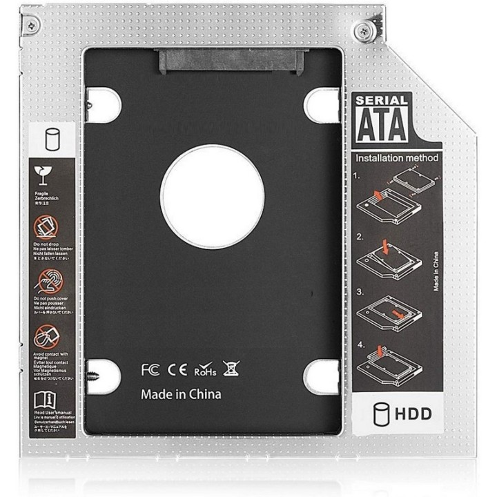 Ewent Caja de Montaje para Disco Duro SSD en Bahía Óptica 12.7mm
