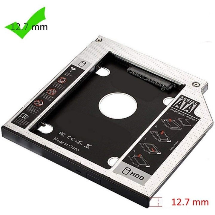Ewent Caja de Montaje para Disco Duro SSD en Bahía Óptica 12.7mm