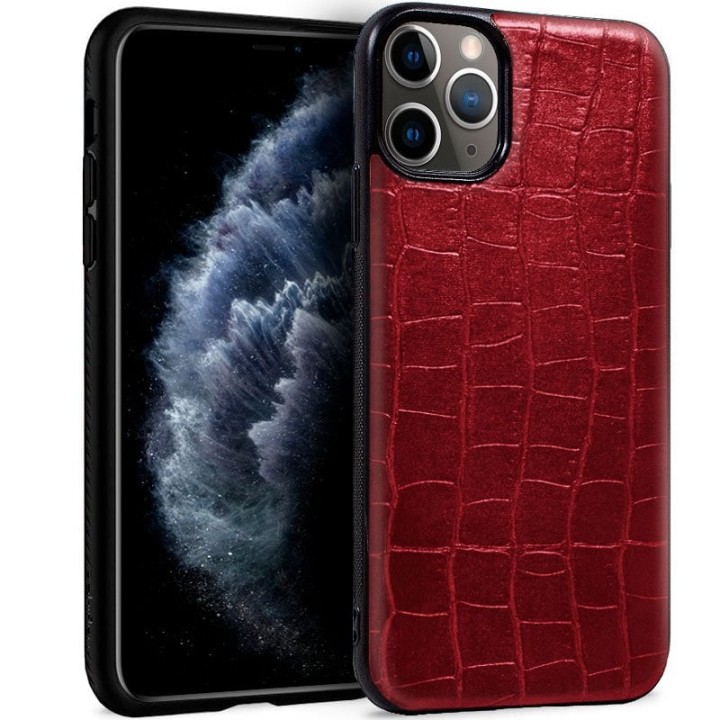 Cool Carcasa Leather Crocodile Rojo para iPhone 11 Pro