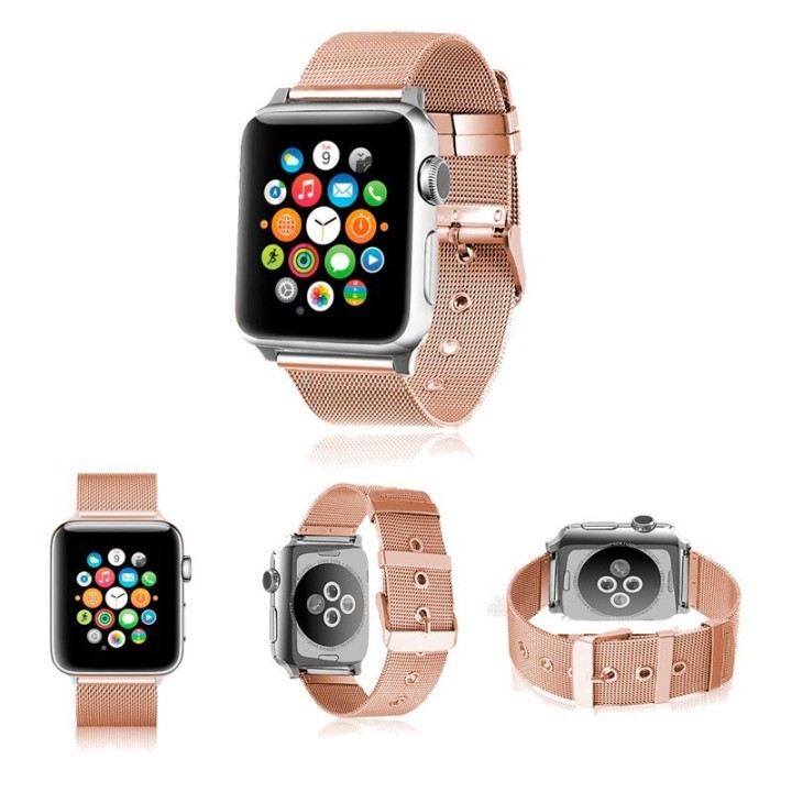 Cool Correa Metálica Rosa Dorado para Apple Watch 38/40mm Series 1/2/3/4/5/SE