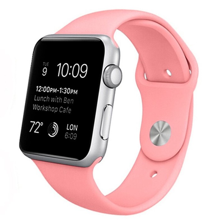 Cool Correa Goma Rosa para Apple Watch 42/44 mm Series 1/2/3/4/5