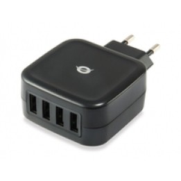 Conceptronic Cargador de Pared 4xUSB 5A Negro