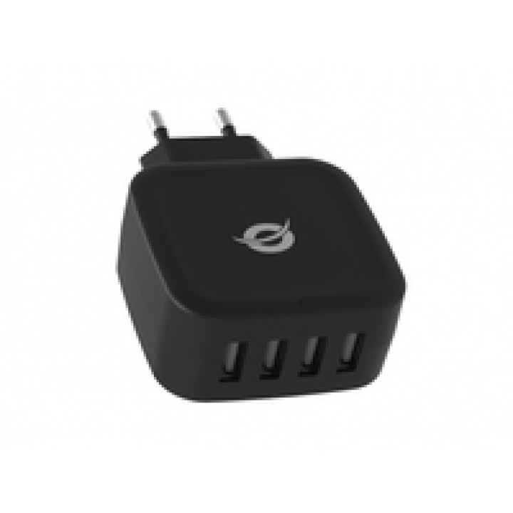 Conceptronic Cargador de Pared 4xUSB 5A Negro