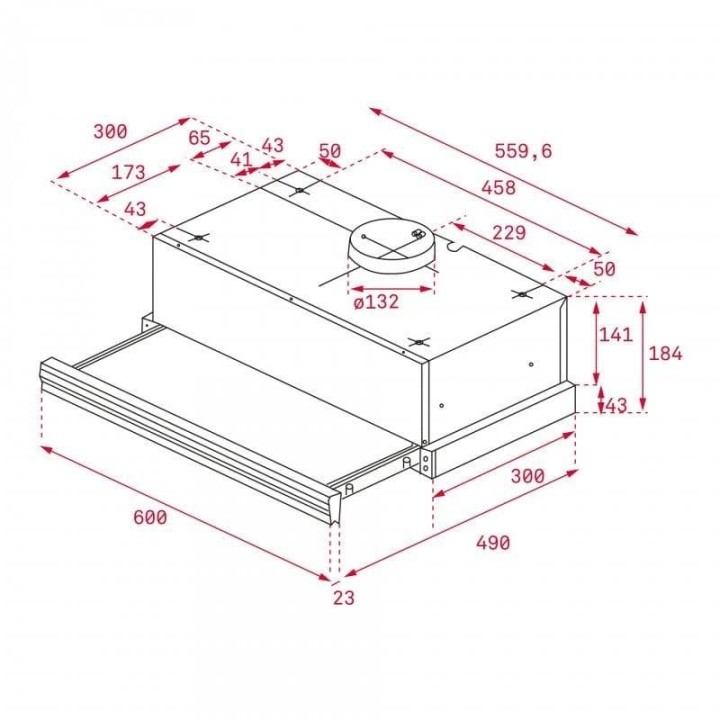 Teka CNL 6415 385 Campana Extensible 60cm A Negra
