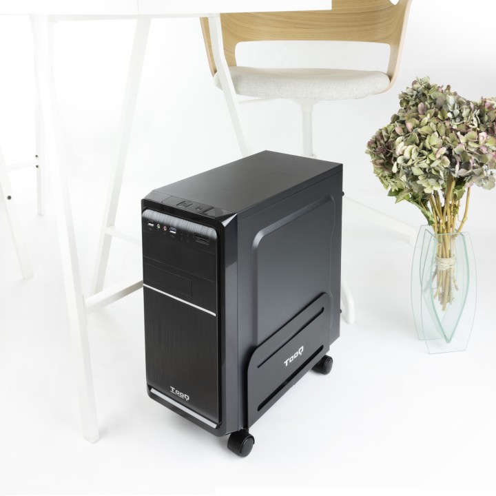 Soporte TooQ CPU Suelo con Ruedas Negro (UMCS0004-B/A)