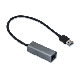 Adaptador i-Tec Metal USB 3.0 Gigabit Ethernet Realtek RTL8153 Negro Gris