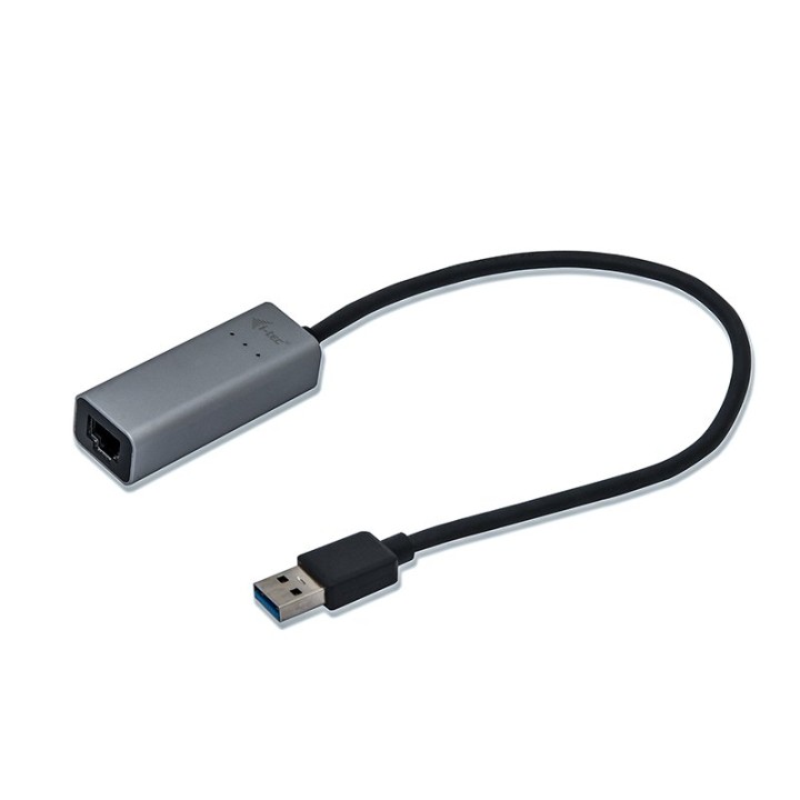 Adaptador i-Tec Metal USB 3.0 Gigabit Ethernet Realtek RTL8153 Negro Gris