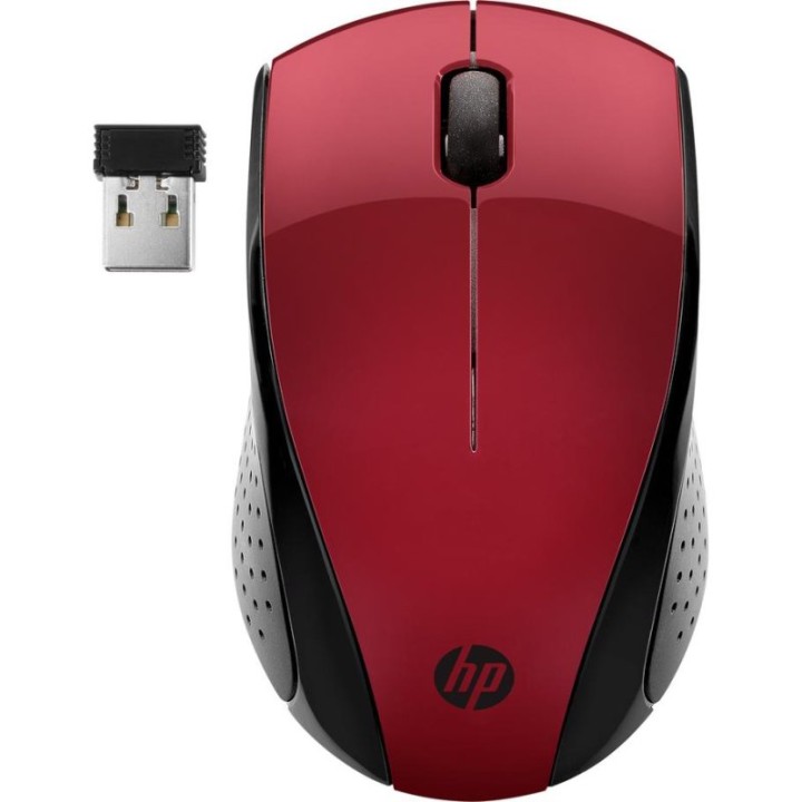 HP 220 Ratón Inalámbrico 1300 DPI Rojo