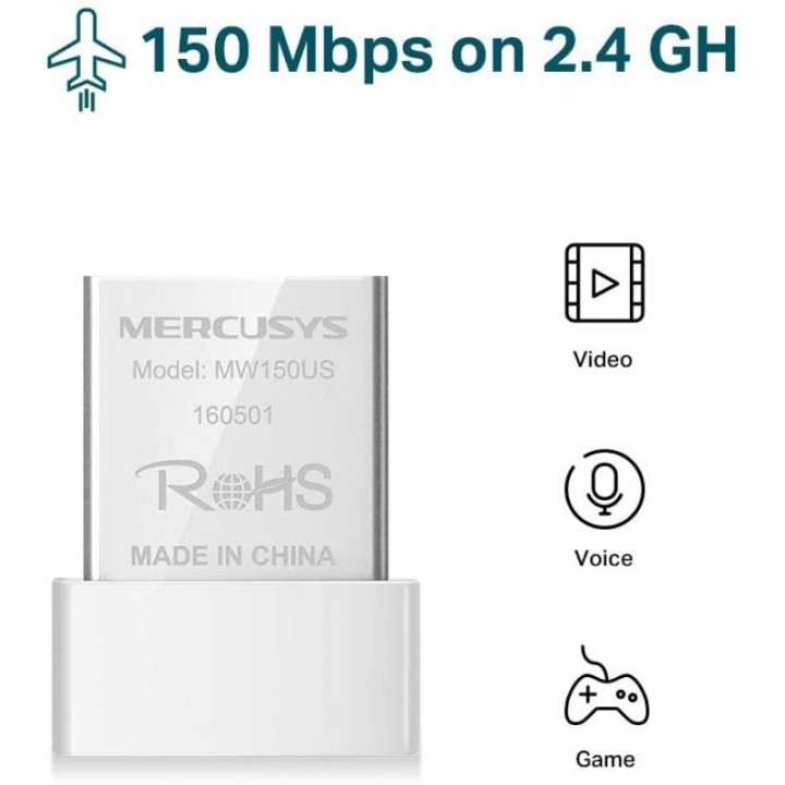 Mercusys MW150US Adaptador Inalámbrico N150