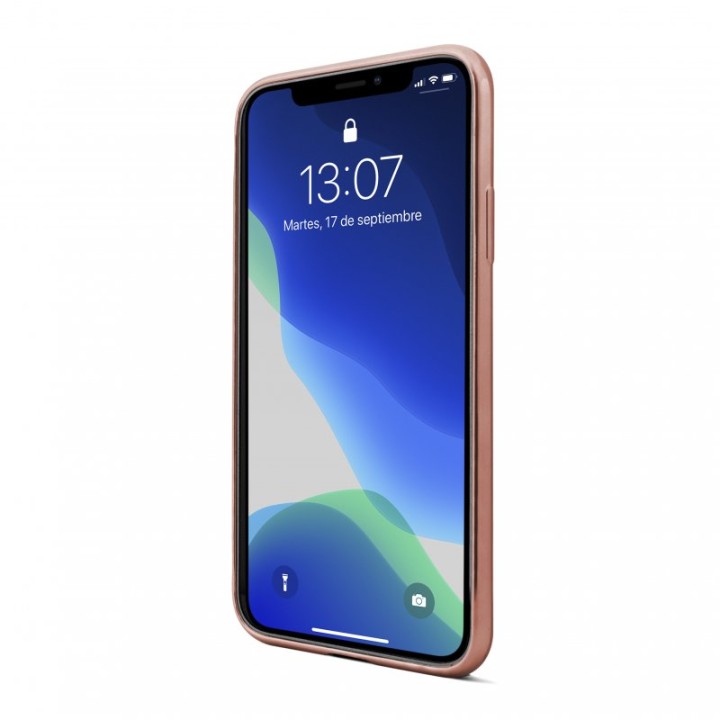 Nueboo Funda Gel TPU Color Frame Rosa Dorado para iPhone 11 Pro