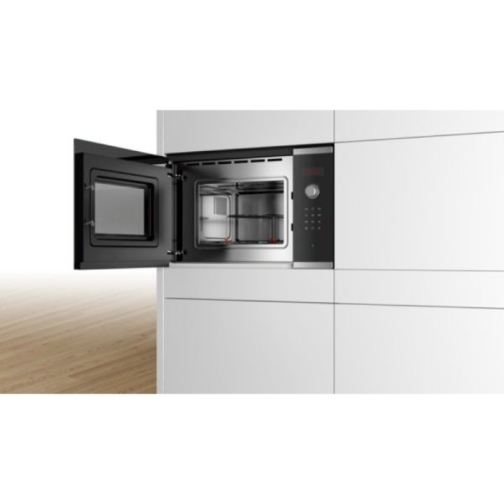 Bosch BEL523MS0 Microondas Integrable con Grill 20L 800W Acero Inoxidable