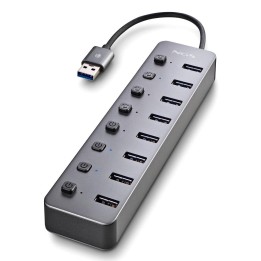 Hub NGS USB-A 2.0 a 8xUSB-A 3.0 Gris (IHUB8)
