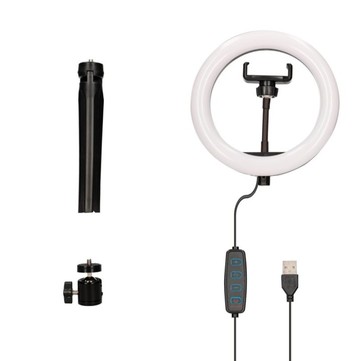 Ksix kit Studio Live Anillo LED con Trípode para Smartphone