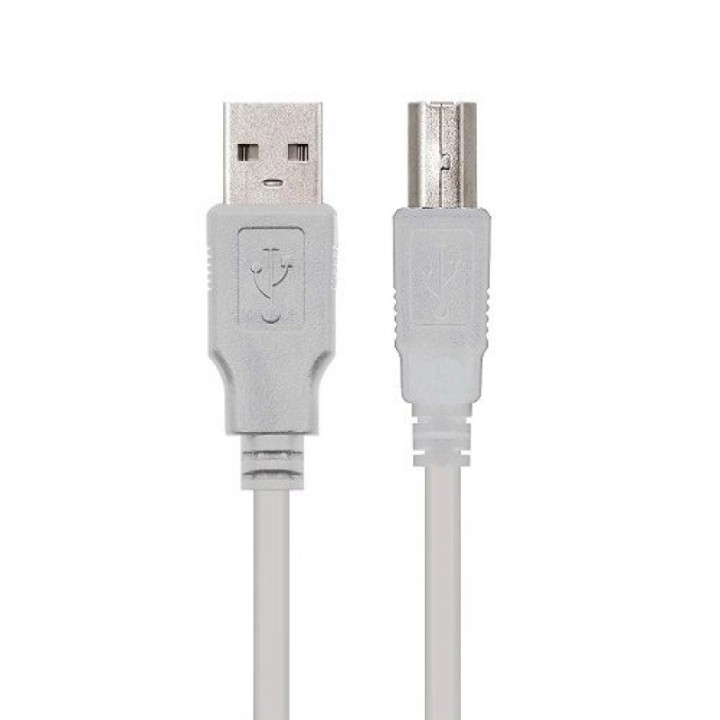 Nanocable Cable Impresora USB 2.0 Tipo A/B Macho/Macho 3m Beige