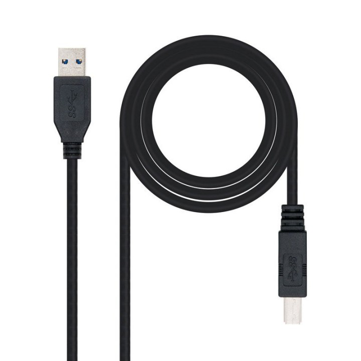Nanocable Cable Impresora USB 3.0 Tipo A/B Macho/Macho 2m Negro