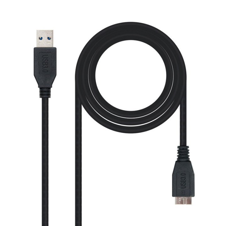Nanocable Cable USB 3.0 Tipo A Macho a Micro USB B Macho 1m Negro