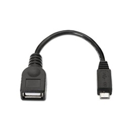 Nanocable Cable OTG USB 2.0 Micro USB-B Macho a USB-A Hembra 15cm Negro