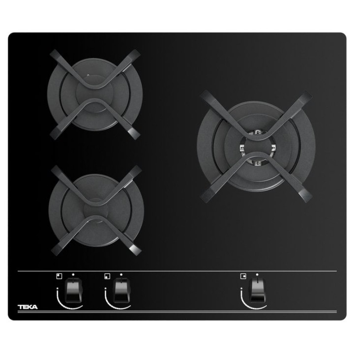 Teka GBC 63010 Placa de Gas Butano 3 Zonas Cristal Negro