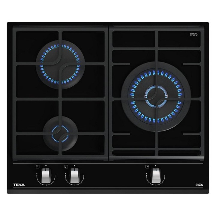 Teka GZC 63310 Placa de Gas Butano 3 Zonas 60cm Negra